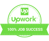 SEVEN maintains a 100% Job Success rate, Upwork